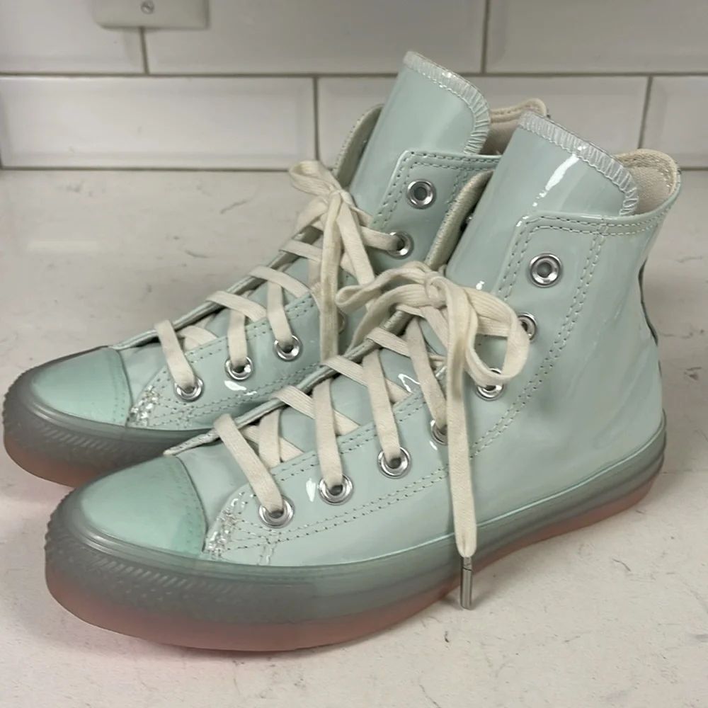 Converse Chuck Taylor All Star High 'Teal Tint Pink Foam' 166447C Women’s Size 6